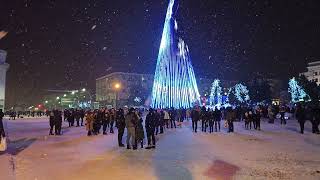 Луганск, Новогодняя Мультимедийная Елка, Новый Год 2022, 31 декабря 2021