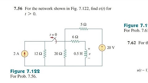 Exercise problem 7.56 || Fundamentals of electrical circuit(Sadiku) || First order circuit chapter 7