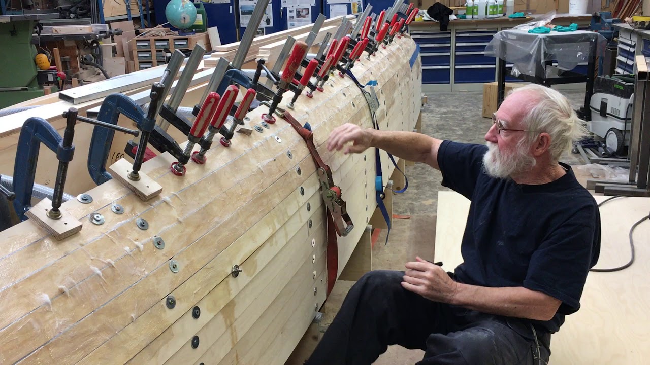 Captain Grahn is filming me showing the Canoe Cruiser