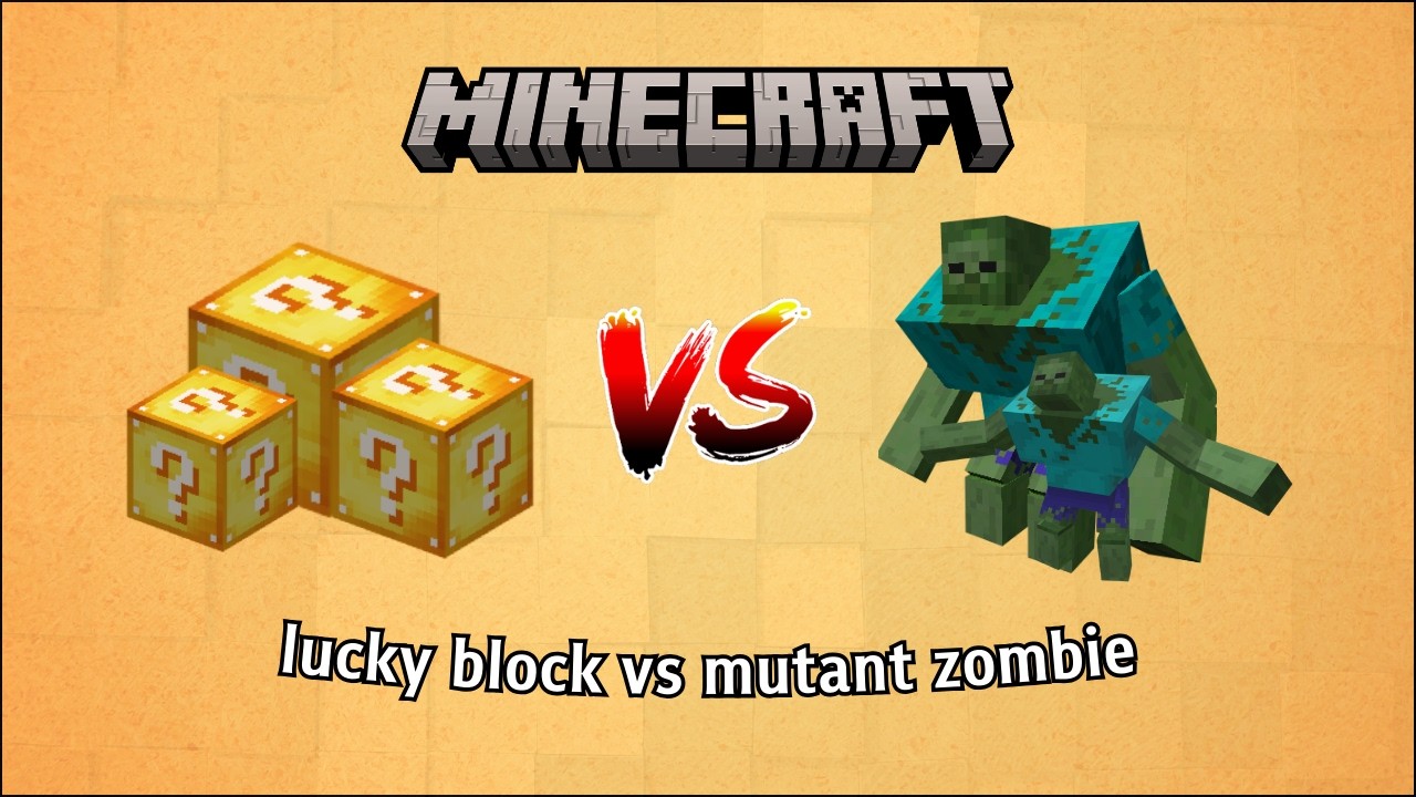 Minecraft Lucky Block วงล้อเสี่ยงโชค ปะทะ Mutant Zombie !!!