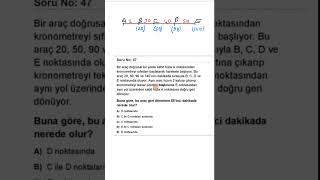 2023 Kpss Li̇sans Çikmiş Sorular 47.Soru