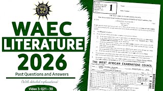 Literature-in-English | WAEC 2026 Past Questions and Answers (3RD VIDEO) #literatureinenglish