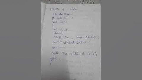 Addition of three numbers in c program