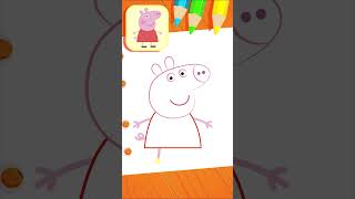 #shorts Aprende a dibujar a Peppa Pig con Groovy el Marciano ⭐️