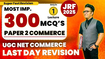 Ugc Net Commerce Complete Revision || One Shot Marathon || Paper 2 Commerce Ugc Net