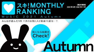 BEMANI Fan Site MUSIC 2021 Autumnスキ! MONTHLY RANKING