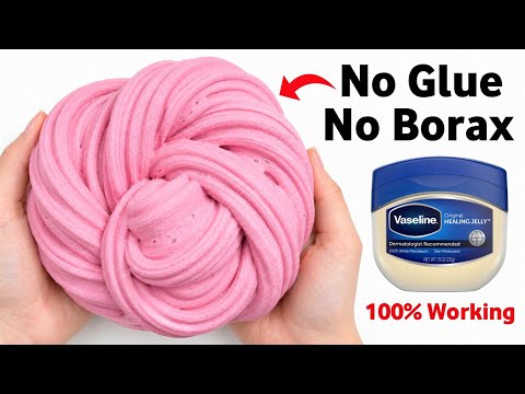 How to make Slime without Glue or Borax | No Glue No Borax Vaseline & Dish Soap at home [ASMR]