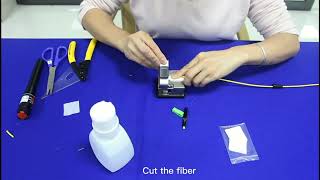 How to install the fiber fast connector for 3 00 cable?