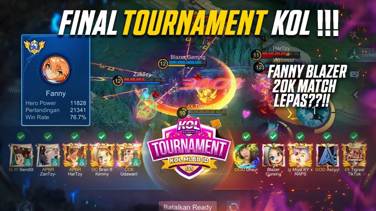 Final Turnamen KOL MLBB !! Fanny Blazer 20K Match Lepas🥶