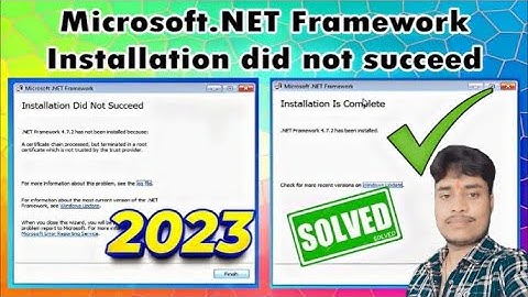Net Framework 4.6.2 #installation did not succeed problem#Net Framework 4.6.2 root certificate.