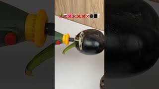 Guess Which Material Can Cut a Brick Kamo-nasu eggplant😱😱😱! What Happend Next? #asmrsounds #cutter