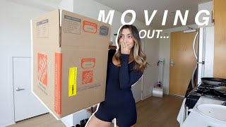 MOVING OUT VLOG #1: starting to pack up the apartment