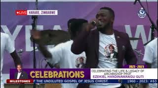 Probity Mutsambiwa singing ZAOGA HAIPERI at Ezekiel Guti's Funeral Celebrations National Sports