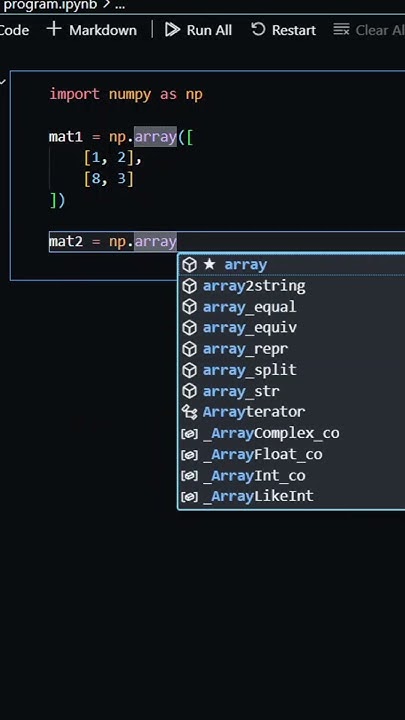 Matrix Multiplication in Python! NumPy function #shorts #python #matrix ...