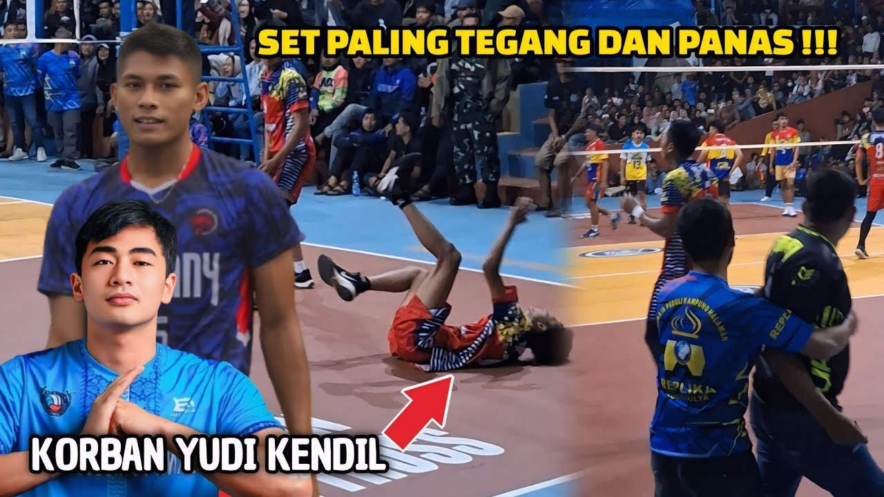 Set Paling Tegang Dan Panas🔥Yudi kendil Makin Mangprang Lawan Jadi Korban Spike Kerasnya