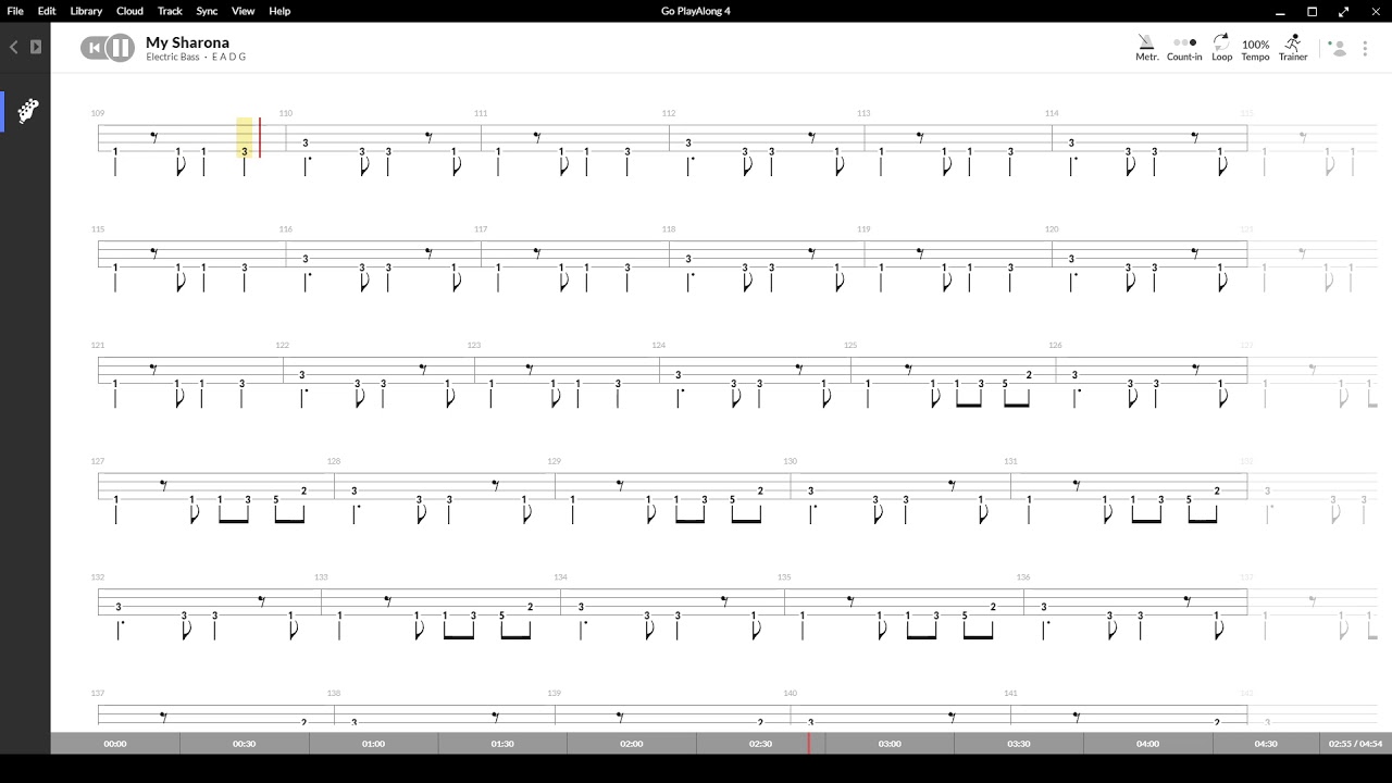 My Sharona ( The Knack ) ,Tablatura e base Senza Basso - Backing bass