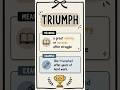 Do you know the meaning of the word triumph? #english #englishlearning