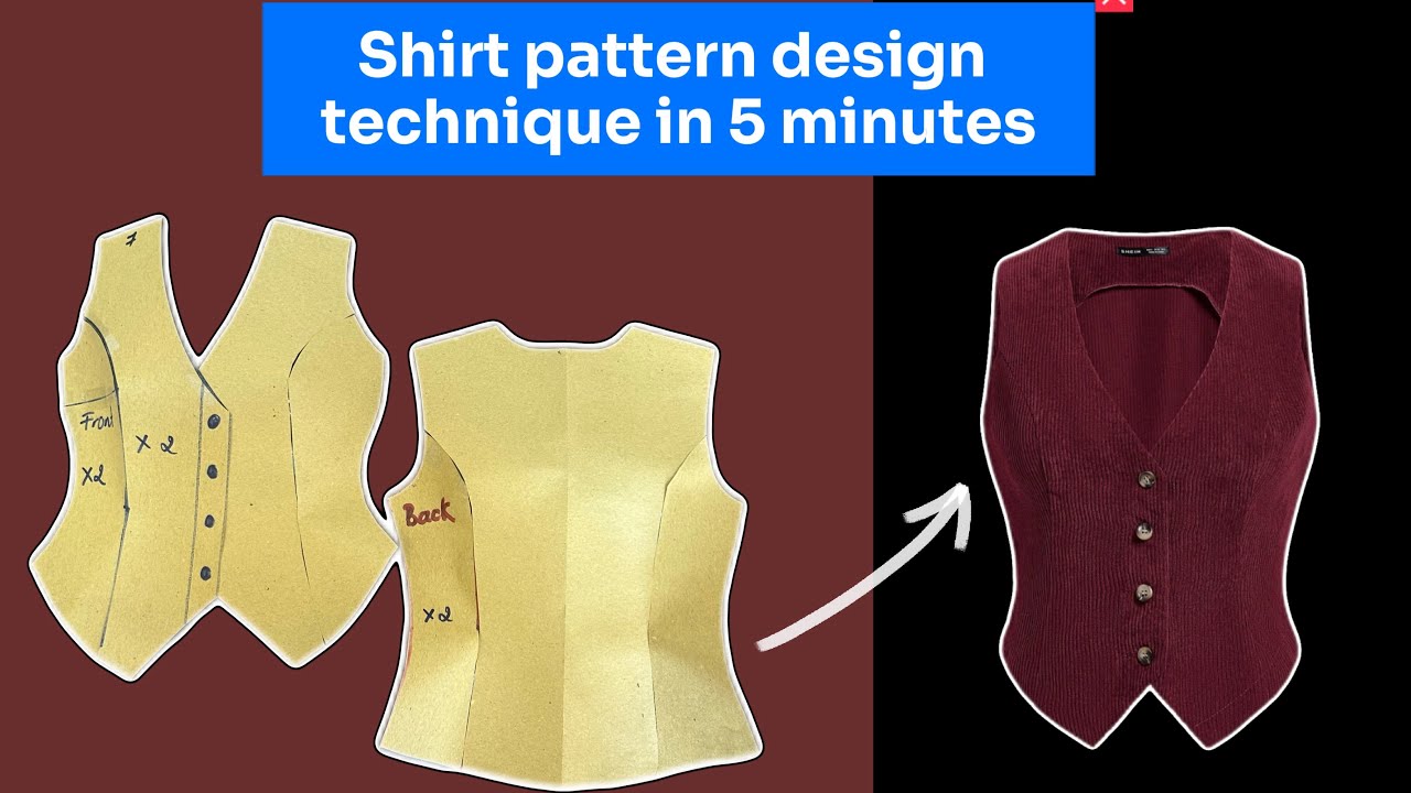👗 ️Instructions for designing a shape-hugging Gile (Vest) shirt in 5 ...