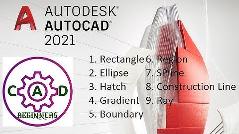 AutoCAD Tutorial for Beginners  Rectangle, Ellipse, Hatch,Boundry, Region, SPline