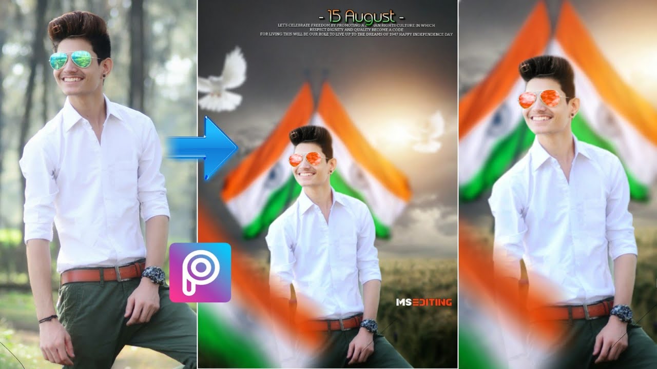 15 August Photo Editing 2019 | How to 15 August Photo Editing in Mobile | picsart Photo editing