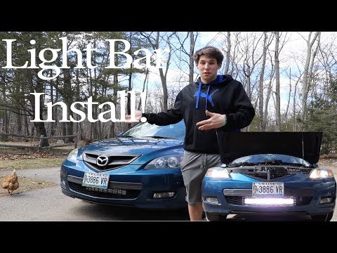 *EASY* $40 Light Bar Install On Mazda 3! How To Install A Light Bar On A Car