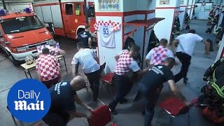 Croatian firefighters on call seconds before winning penalty screenshot 4