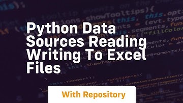 python data sources reading writing to excel files