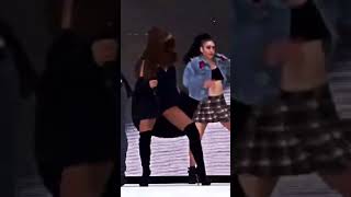 Ariana Grande dancing to Shakira’s “hips don’t lie” song