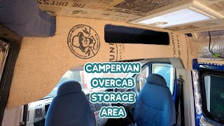 HOW TO FINISH A Campervan OVER CAB STORAGE Area   DIY Budget Campervan Conversion