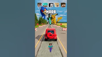 Noob vs PRO vs Hacker vs HEROBRINE Car Jump Challenge! #4 - BeamNG.Drive