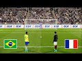 France vs Brazil | Penalty Shootout | FIFA World Cup | Neymar vs Mbappe | eFootball PES Gameplay