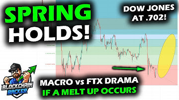 WYCKOFF SPRING HOLDS as Altcoin Market Prints Divergence, Bitcoin Price Chart vs Dow Jones at .702