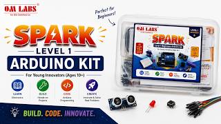 OM LABS Spark Beginners Kit- Arduino Uno Compatible Electronics Starter Kit with 15 Missions