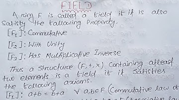 Ring Theory || "Field" Complete explanation || Idempotent and Nilpotent Elements .....