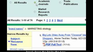 Articles: Business Source Premier