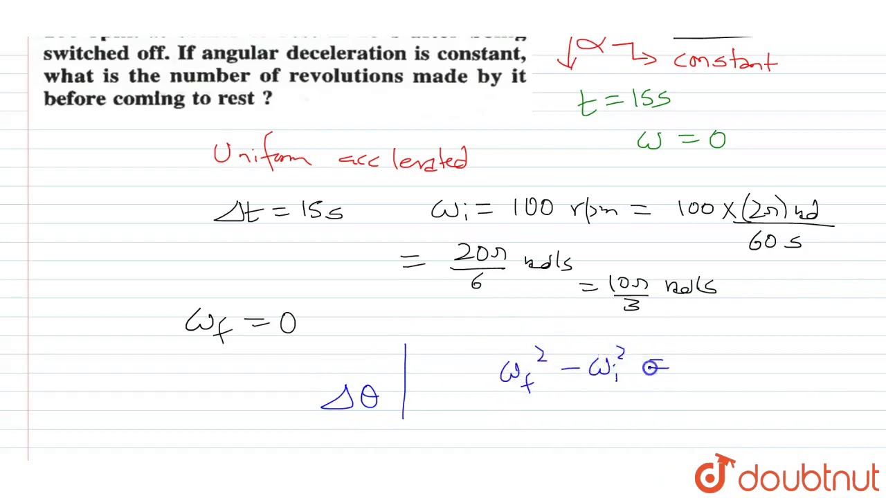 The motor of an engine is rotating about its axis with an angular ...