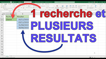 Excel - Retourner plusieurs valeurs à partir d