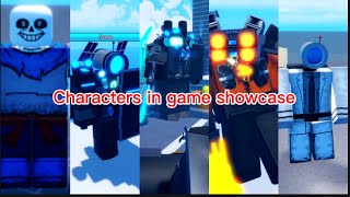 Few characters in game showcase