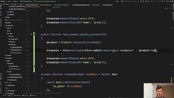 Laravel Testing 15/24: Delete Product: test if it