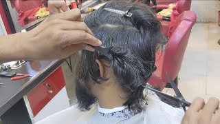 ASMR Barber Men's Long Hair Transformation #alrayaanhairstudio