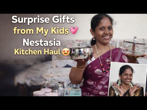 మా పిల్లలు పంపిన పెళ్ళిరోజు సర్ప్రైజ్ గిఫ్ట్స్ | Kitchen Must-Haves | Nestasia Cookware