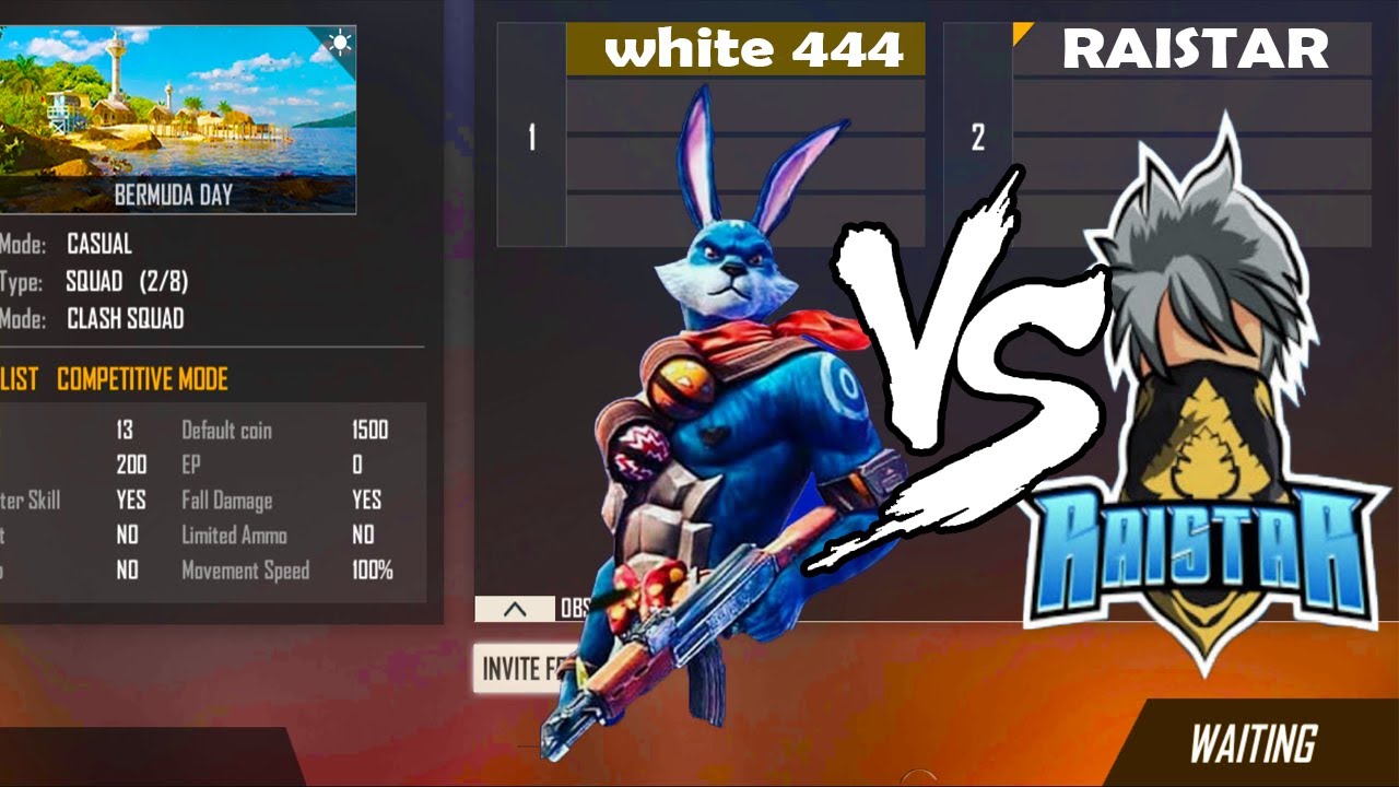 RAISTAR VS WHITE 444 | 1V1 BEST MOBILE PLAYER VS BESTPC PLAYER - YouTube