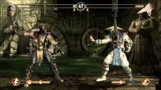 Mortal Kombat 9 Scorpion Vs Raiden - Ladder Hd