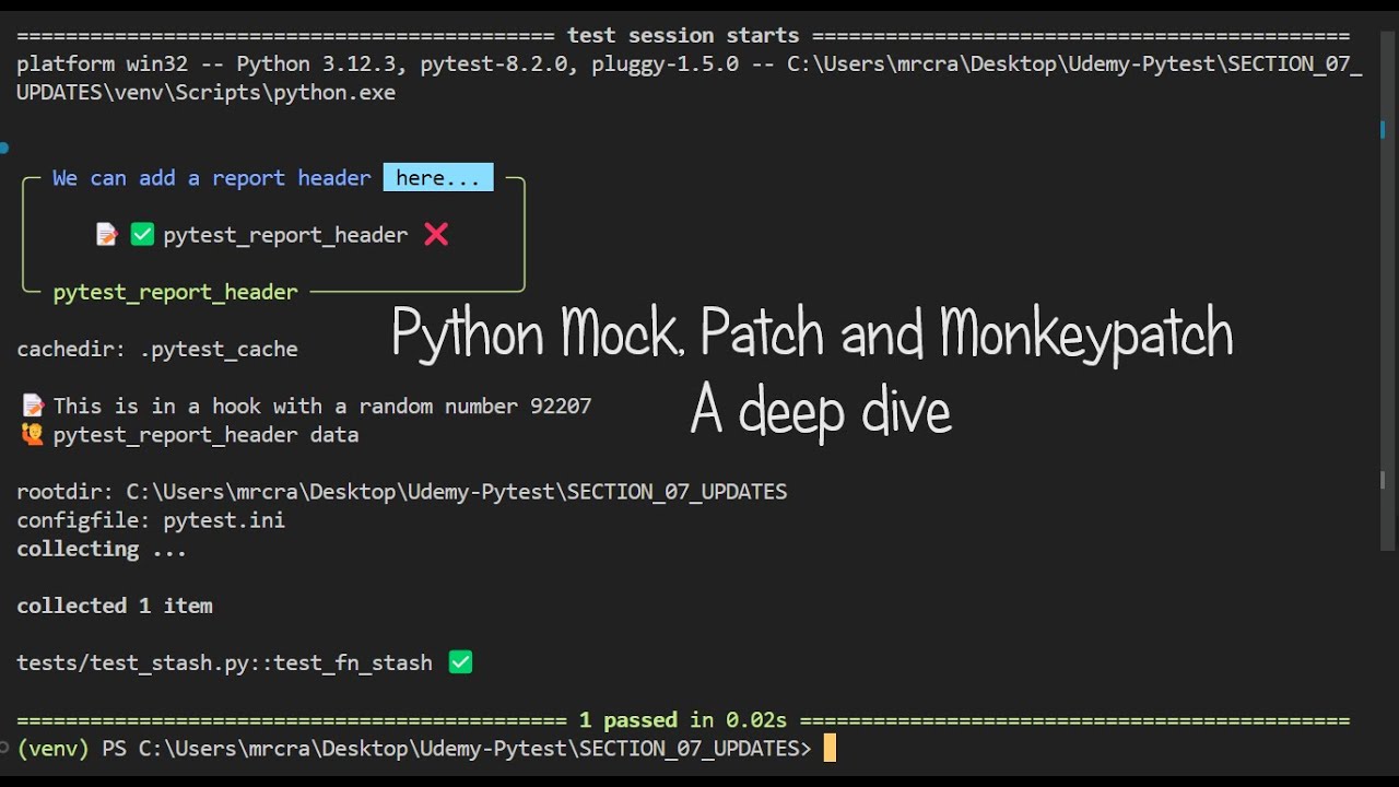 Python Mock Deep Dive - 14 Remaining examples of patch and mock - YouTube