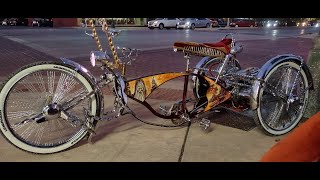 Lowrider trike with hydraulics new set up.