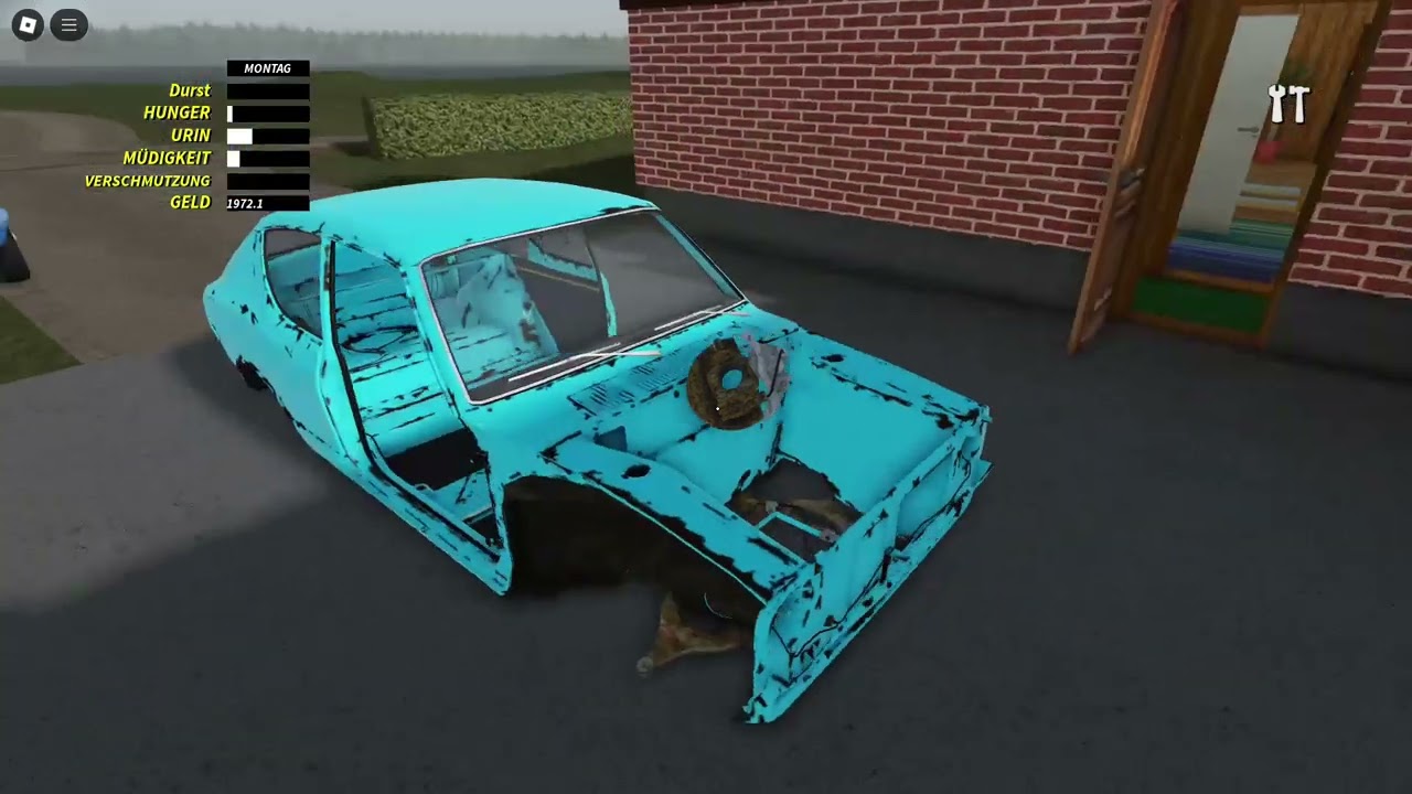 Starting a New save in My summer car on roblox! (something happens at the end)
