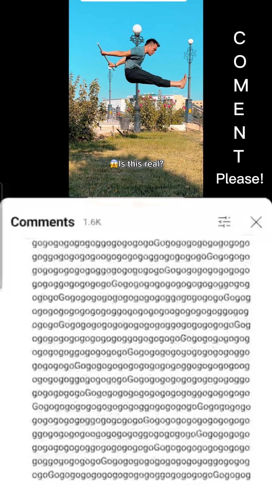 1️⃣ million ,,go go’’ comments challenge‼️