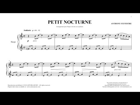 Petit Nocturne - Anthony Sylvestre - Harp (EASY level)