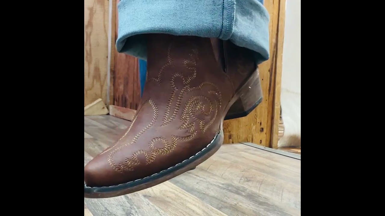 Roper Women's Ava Tan Open Sided Short Boot