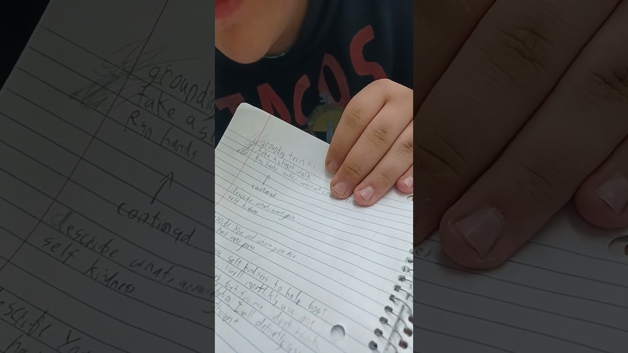 big Man eats notebook paper 